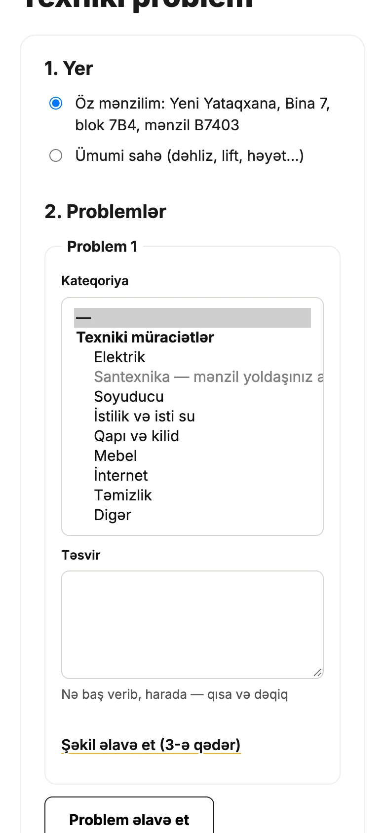 Kateqoriya siyahısı: biri boz, artıq müraciət var